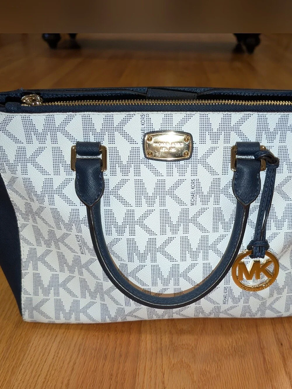 Michael Kors Blue & White Handbag